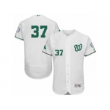 Men's Majestic Washington Nationals #37 Stephen Strasburg White Celtic Flexbase Authentic Collection MLB Jersey