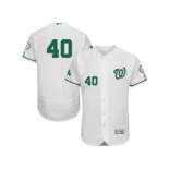 Men's Majestic Washington Nationals #40 Wilson Ramos White Celtic Flexbase Authentic Collection MLB Jersey