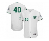 Men's Majestic Washington Nationals #40 Wilson Ramos White Celtic Flexbase Authentic Collection MLB Jersey