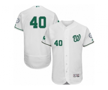 Men's Majestic Washington Nationals #40 Wilson Ramos White Celtic Flexbase Authentic Collection MLB Jersey