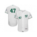 Men's Majestic Washington Nationals #47 Gio Gonzalez White Celtic Flexbase Authentic Collection MLB Jersey