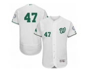 Men's Majestic Washington Nationals #47 Gio Gonzalez White Celtic Flexbase Authentic Collection MLB Jersey