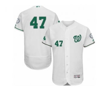 Men's Majestic Washington Nationals #47 Gio Gonzalez White Celtic Flexbase Authentic Collection MLB Jersey