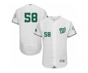 Men's Majestic Washington Nationals #58 Jonathan Papelbon White Celtic Flexbase Authentic Collection MLB Jersey