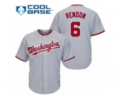 Men's Majestic Washington Nationals #6 Anthony Rendon Authentic Grey Road Cool Base MLB Jersey