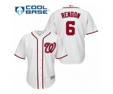 Men's Majestic Washington Nationals #6 Anthony Rendon Authentic White Home Cool Base MLB Jersey