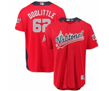 Men's Majestic Washington Nationals #62 Sean Doolittle Game Red National League 2018 MLB All-Star MLB Jersey