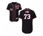 Men's Majestic Washington Nationals #73 Adam Lind Navy Blue Flexbase Authentic Collection MLB Jersey