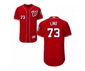 Men's Majestic Washington Nationals #73 Adam Lind Red Flexbase Authentic Collection MLB Jersey