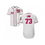 Men's Majestic Washington Nationals #73 Adam Lind White Flexbase Authentic Collection MLB Jersey