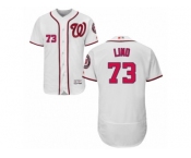 Men's Majestic Washington Nationals #73 Adam Lind White Flexbase Authentic Collection MLB Jersey