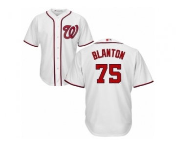 Men's Majestic Washington Nationals #75 Joe Blanton Replica White Home Cool Base MLB Jersey