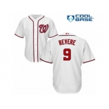 Men's Majestic Washington Nationals #9 Ben Revere Authentic White Home Cool Base MLB Jersey