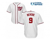 Men's Majestic Washington Nationals #9 Ben Revere Authentic White Home Cool Base MLB Jersey