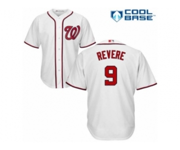 Men's Majestic Washington Nationals #9 Ben Revere Authentic White Home Cool Base MLB Jersey