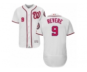 Men's Majestic Washington Nationals #9 Ben Revere White Flexbase Authentic Collection MLB Jersey