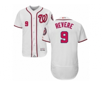 Men's Majestic Washington Nationals #9 Ben Revere White Flexbase Authentic Collection MLB Jersey