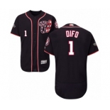 Men's Washington Nationals #1 Wilmer Difo Navy Blue Alternate Flex Base Authentic Collection 2019 World Series Bound Baseball Jersey