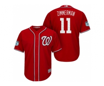 Men's Washington Nationals #11 Ryan Zimmerman 2017 Spring Training Cool Base Stitched MLB Jersey