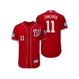 Men's Washington Nationals #11 Ryan Zimmerman 2017 Spring Training Flex Base Authentic Collection Stitched Baseball Jersey