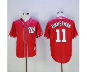 Men's Washington Nationals #11 Ryan Zimmerman Majestic Red Cool Base Player Jersey