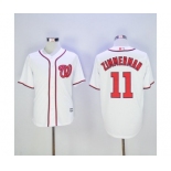 Men's Washington Nationals #11 Ryan Zimmerman Majestic White Cool Base Player Jersey