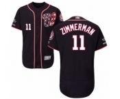 Men's Washington Nationals #11 Ryan Zimmerman Navy Blue Alternate Flex Base Authentic Collection 2019 World Series Champions Baseball Jersey