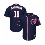 Men's Washington Nationals #11 Ryan Zimmerman Replica Navy Blue Alternate 2 Cool Base 2019 World Series Bound Baseball Jersey