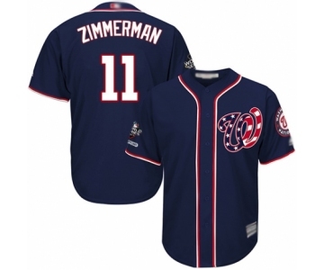 Men's Washington Nationals #11 Ryan Zimmerman Replica Navy Blue Alternate 2 Cool Base 2019 World Series Champions Baseball Jersey