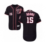 Men's Washington Nationals #15 Matt Adams Navy Blue Alternate Flex Base Authentic Collection 2019 World Series Bound Baseball Jersey