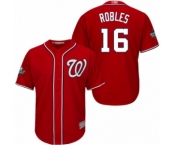 Men's Washington Nationals #16 Victor Robles Replica Red Alternate 1 Cool Base 2019 World Series Bound Baseball Jersey