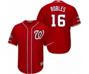 Men's Washington Nationals #16 Victor Robles Replica Red Alternate 1 Cool Base 2019 World Series Champions Baseball Jersey