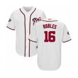 Men's Washington Nationals #16 Victor Robles Replica White Home Cool Base 2019 World Series Bound Baseball Jersey