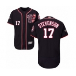 Men's Washington Nationals #17 Andrew Stevenson Navy Blue Alternate Flex Base Authentic Collection 2019 World Series Bound Baseball Jersey