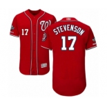 Men's Washington Nationals #17 Andrew Stevenson Red Alternate Flex Base Authentic Collection 2019 World Series Champions Baseball Jersey