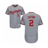 Men's Washington Nationals #2 Adam Eaton Grey Road Flex Base Authentic Collection 2019 World Series Champions Baseball Jersey