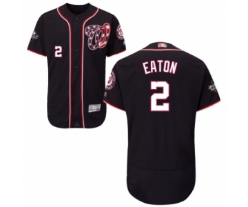 Men's Washington Nationals #2 Adam Eaton Navy Blue Alternate Flex Base Authentic Collection 2019 World Series Bound Baseball Jersey