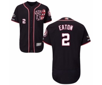 Men's Washington Nationals #2 Adam Eaton Navy Blue Alternate Flex Base Authentic Collection 2019 World Series Champions Baseball Jersey