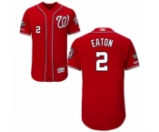 Men's Washington Nationals #2 Adam Eaton Red Alternate Flex Base Authentic Collection 2019 World Series Champions Baseball Jersey