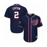 Men's Washington Nationals #2 Adam Eaton Replica Navy Blue Alternate 2 Cool Base 2019 World Series Bound Baseball Jersey