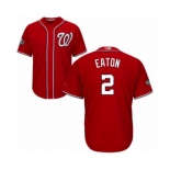 Men's Washington Nationals #2 Adam Eaton Replica Red Alternate 1 Cool Base 2019 World Series Bound Baseball Jersey