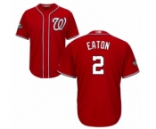 Men's Washington Nationals #2 Adam Eaton Replica Red Alternate 1 Cool Base 2019 World Series Bound Baseball Jersey