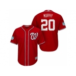 Men's Washington Nationals #20 Daniel Murphy 2017 Spring Training Cool Base Stitched MLB Jersey