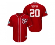 Men's Washington Nationals #20 Daniel Murphy 2017 Spring Training Cool Base Stitched MLB Jersey