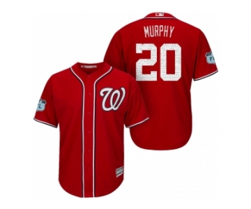 Men's Washington Nationals #20 Daniel Murphy 2017 Spring Training Cool Base Stitched MLB Jersey