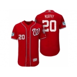 Men's Washington Nationals #20 Daniel Murphy 2017 Spring Training Flex Base Authentic Collection Stitched Baseball Jersey