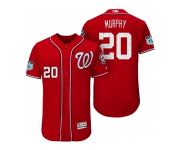 Men's Washington Nationals #20 Daniel Murphy 2017 Spring Training Flex Base Authentic Collection Stitched Baseball Jersey