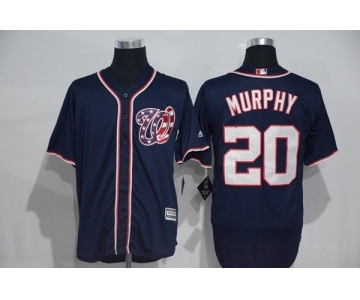 Men's Washington Nationals #20 Daniel Murphy Majestic Blue Cool Base Player Jersey