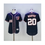 Men's Washington Nationals #20 Daniel Murphy Majestic Navy Blue Flexbase Authentic Collection Player Jersey