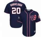 Men's Washington Nationals #20 Kyle Barraclough Replica Navy Blue Alternate 2 Cool Base 2019 World Series Bound Baseball Jersey